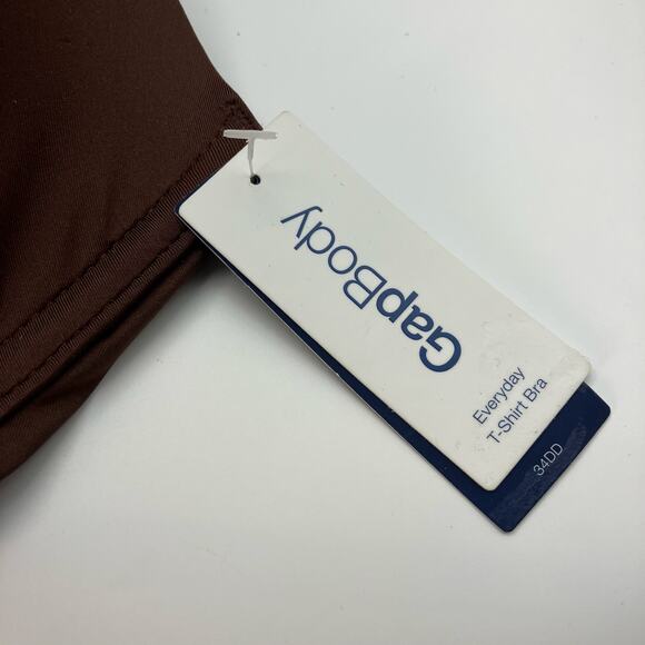 GapBody‎ 34DD Brown Everyday T-Shirt Bra Lightly Lined Underwire Adjustable New - Picture 5 of 7